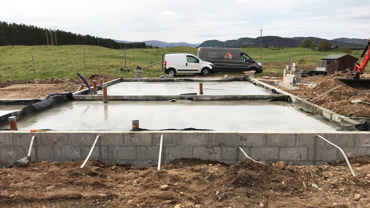 Foundations and new builds provided in Inverness and Dingwall